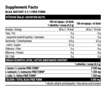 Suplemente Extrifit BCAA INSTANT, Portokall, 46 Servime, 300gr