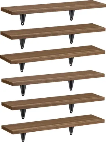 Rafte muri Maclean MC-331, set 6 copë, 8kg, ngjyrë arre