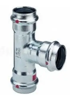Pjesë T çeliku Viega Prestabo 1118, 42-22-42 mm, e galvanizuar