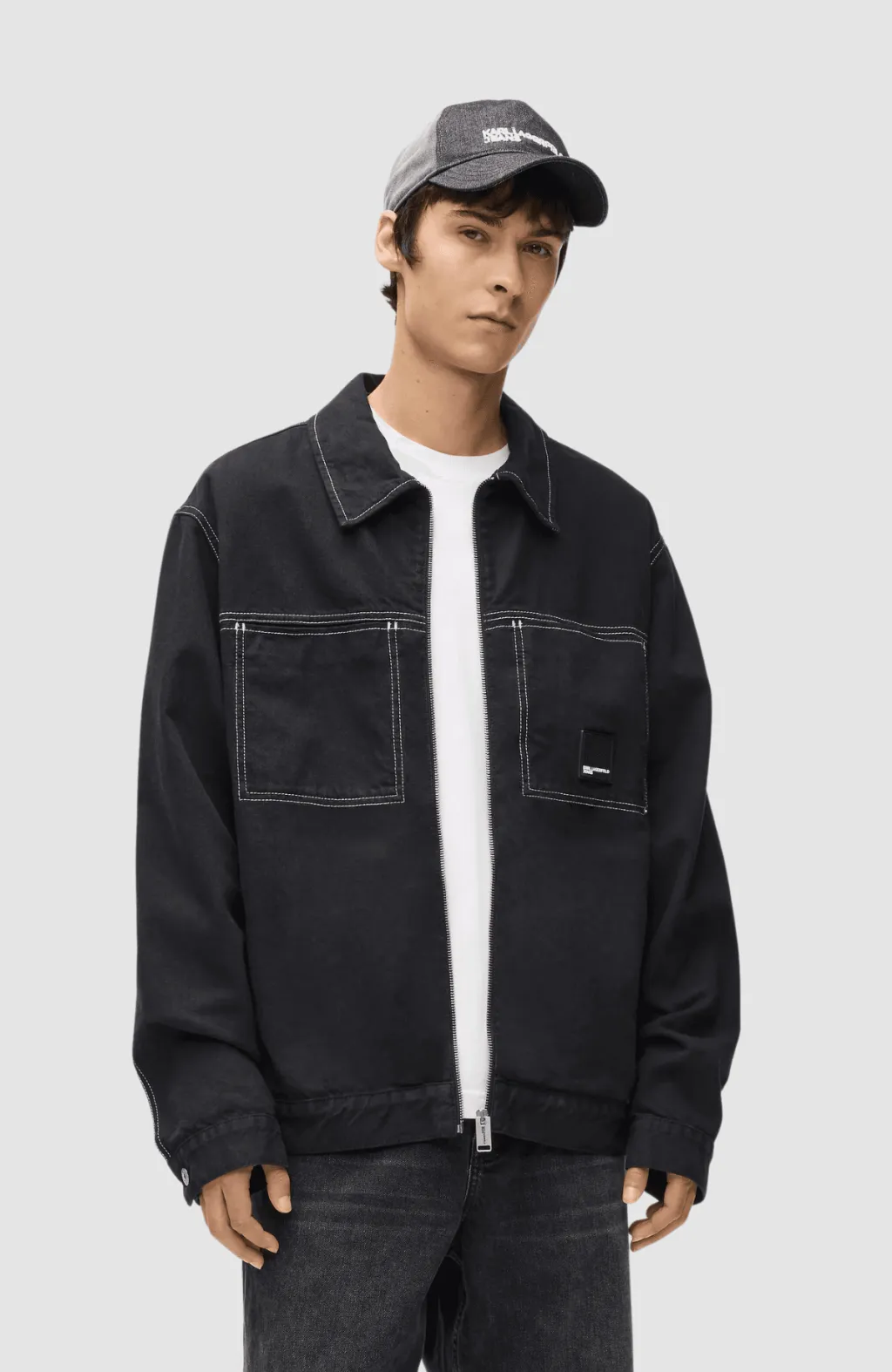 klj contrast stitch jacket - 1
