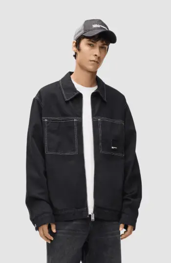 klj contrast stitch jacket