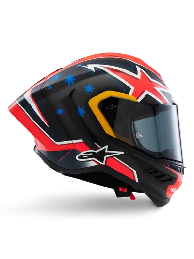 Helmetë moto Alpinestars Supertech R10 SR-10, karboni, garash, e zezë - 1
