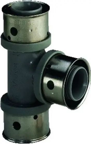 Pjesë T me presim Viega Smartpress 608842, 16x20x16mm, PPSU, për ujësjellës