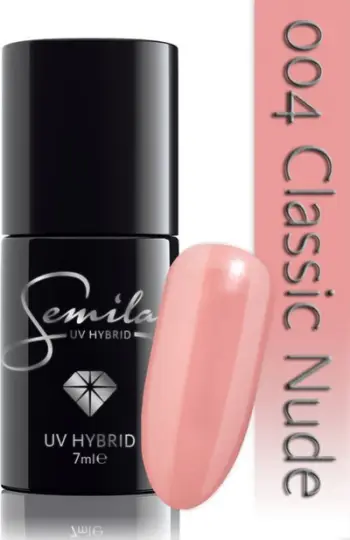 Llak xhel për thonj Semilac 004 Classic Nude, 7ml, bezhë rozë