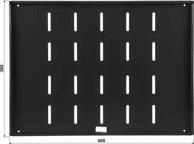 Rafte RACK Delta Shelf 19", 360mm, set 2 copë, të zinj - 2