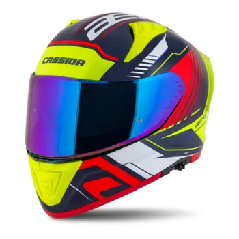 Helmetë moto CASSIDA Aero Drome 2026, full face, vizor diellor, shumëngjyrëshe