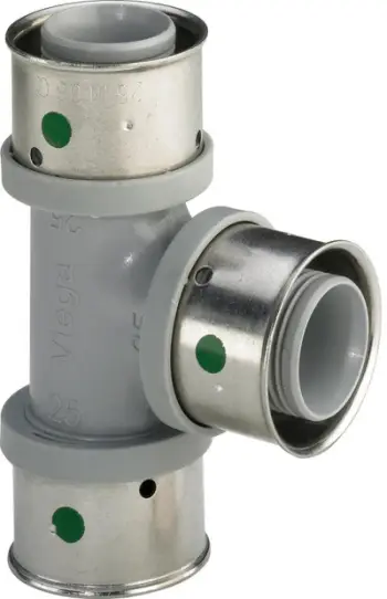 Pjesë T presimi Viega Smartpress PPSU 4718, 25 x 25 x 16 mm, sistem specifik