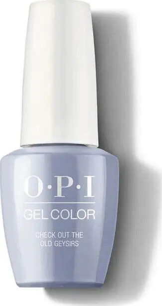 Llak xheli gjysmë i përhershëm OPI Gel Color Check Out the Old Geysirs, 15ml, blu e hapur