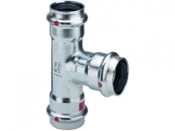 Pjesë T tubacioni Viega Prestabo 558628, 18mm, çelik, gri