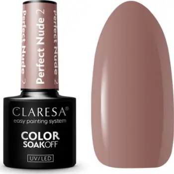 Llak xheli hibrid Claresa Perfect Nude 2, 5g, kafe vjollcë