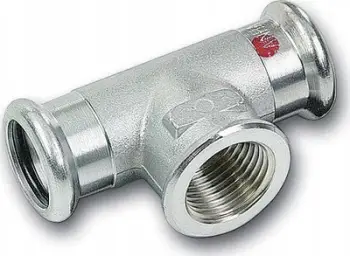 Pjesë T tubi Sanha SANHA-Therm, 54 mm x Rp 1/2 x 54 mm, çelik i galvanizuar