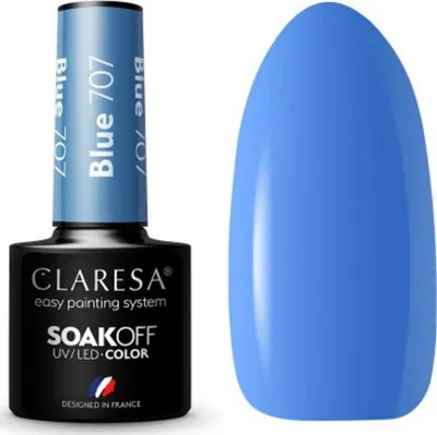 Llak xheli hibrid Clarese Blue 707, 5ml, blu intensive - 1
