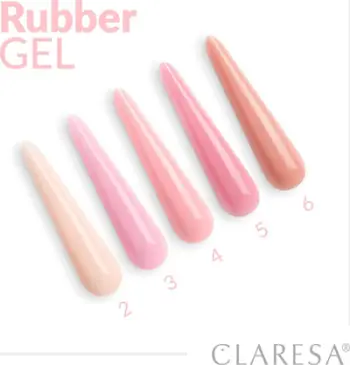 Xhel ndërtues për thonj Claresa Rubber Gel, UV LED, Shade 02, 45g