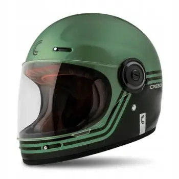 Helmetë moto Cassida Fibre Glas Hooligan, integrale, vizierë kundër avullimit, e zezë