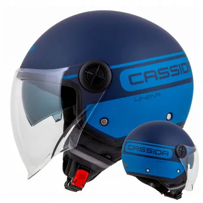 Helmetë moto Cassida Handy Plus Linear Jet S, e hapur, matte blu navy - 1