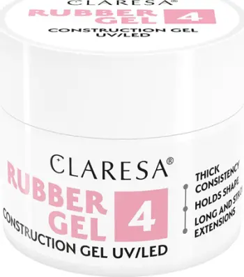 Xhel ndërtues për thonj Claresa Rubber Gel, UV LED, 12g, nuanca 04