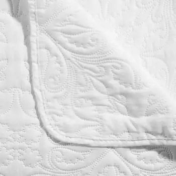 Set mbulesë krevati me 2 jastëkë, 240x260 cm, poliester, e bardhë