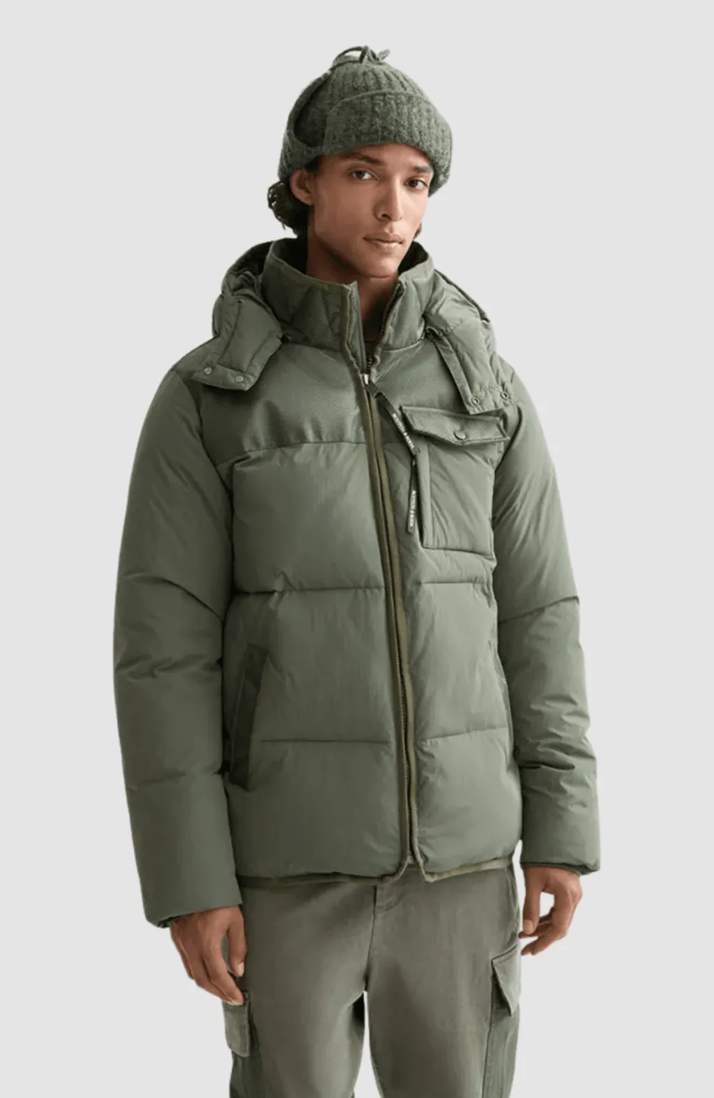 hooded puffer jacket - 1