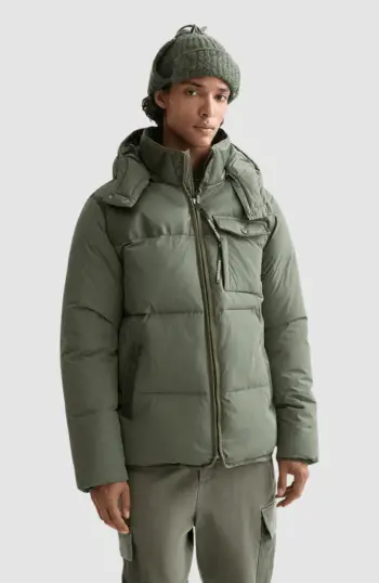 hooded puffer jacket