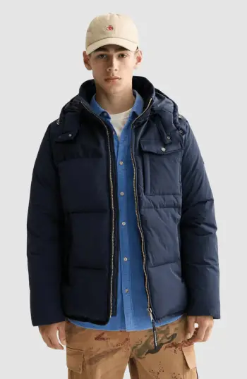 hooded puffer jacket