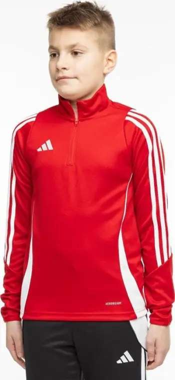 Bluzë stërvitjeje për fëmijë Adidas Tiro 24 Training Top Jr IR9361, poliester, teknologji Aeroready, blu