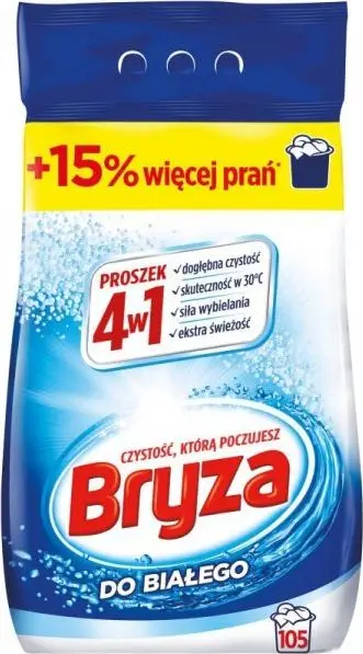 Detergjent pluhur për rroba të bardha Bryza 4in1, 6.825 kg