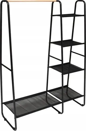 Rafth rrobash Artemis, me 4 rafte, 101.5x39x150 cm, i zi