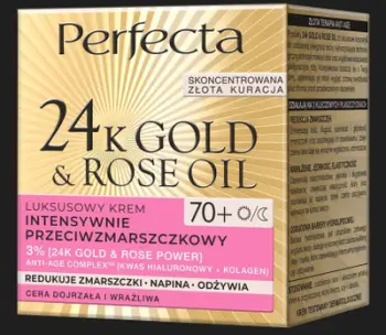Krem fytyre Perfecta 24K Gold Rose Oil Anti-Wrinkle 50+, kundër rrudhave, 50 ml