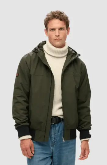 surplus nylon hooded bomber