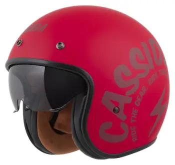 Helmetë moto CASSIDA Oxygen 2.0 Gear, e hapur, vizor dielli, e kuqe matt