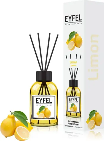 Aromatizues ambienti Eyfel Lemon, me shkopinj difuzues, 110 ml