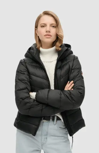 hooded fuji quilt padded jkt