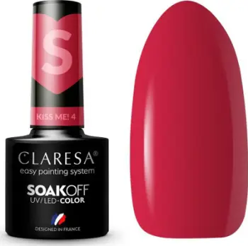Llak xheli për thonj Claresa SoakOff Kiss Me Shade 4, 5 g, rozë
