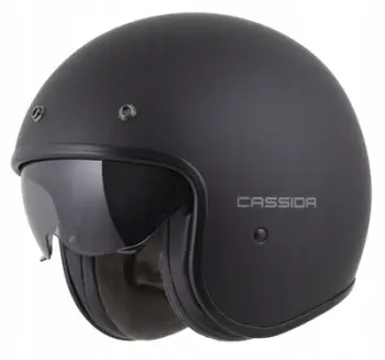 Helmetë moto Cassida Oxygen 2.0 Solid, madhësia XS, e zezë matte me gri të errët