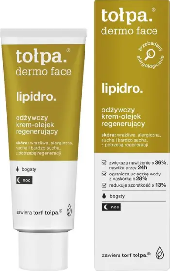 Krem fytyre Topa Dermo Face Lipidro, rigjenerues dhe ushqyes, 40 ml