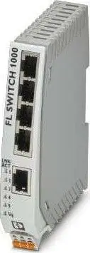 Switch industrial Phoenix Contact FL SWITCH 1000, 5 porta Ethernet, montim në shinë DIN