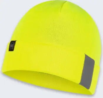Kapelë beanie Buff K&amp;P Reflective, fleece, reflektuese, e verdhë
