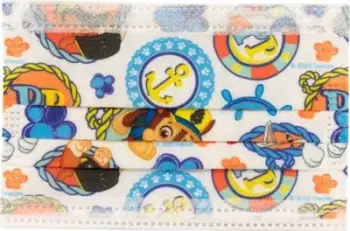 Maskë mbrojtëse fëmijësh PAW Patrol, njëpërdorimshe, me rripa elastikë, shumengjyrëshe