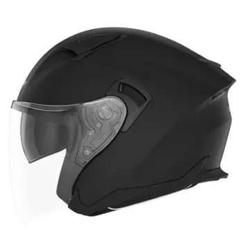 Helmetë moto Jet Nox N130, mikrometrike, peshë e lehtë, e zezë