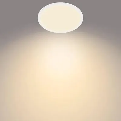 Plafonierë Philips SuperSlim LED, 24.5cm, 2700K, e bardhë - 2
