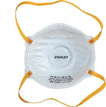 Maskë mbrojtëse respiratore Stanley, FFP2 NR me valvul, paketim 10 copë, e bardhë