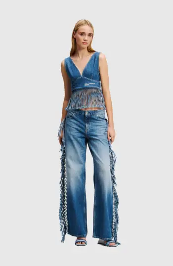 klj mr relaxed fringe denim
