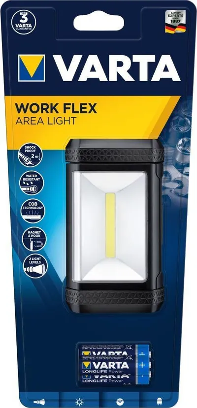 Dritë pune Varta Work Flex Area Light, LED COB, IP54, e zezë - 1