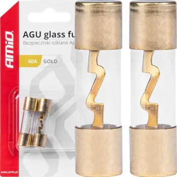 Siguresa qelqi AMiO 03487 AGU, 60A, 2 copë, transparente