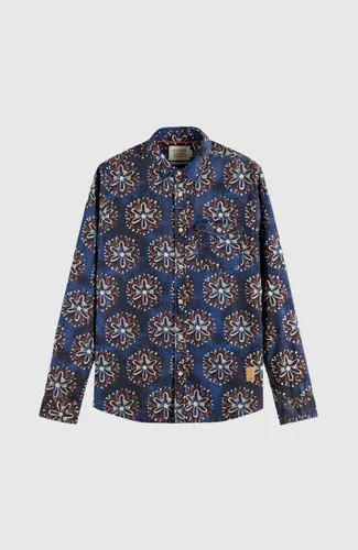 washed aop poplin shirt - 3