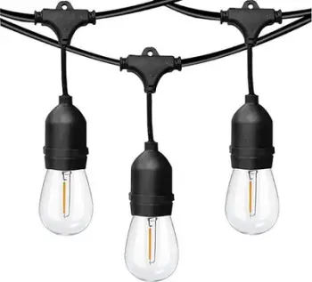 Garlandë dekorative kopshti LED, 12 llamba, 9 m, dritë e bardhë e ngrohtë