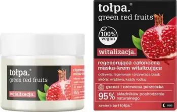 Maskë nate rigjeneruese fytyre Tołpa Green Red Fruits, 50 ml, vegane