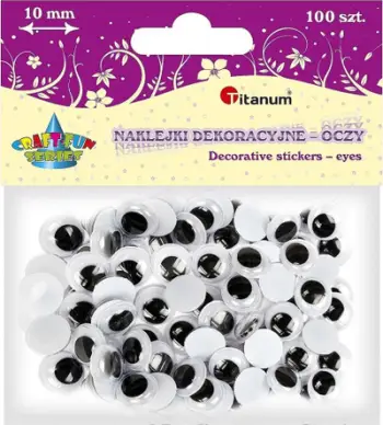 Sy plastikë vetëngjitës Titanum, 10mm, të rrumbullakët, 100 copë