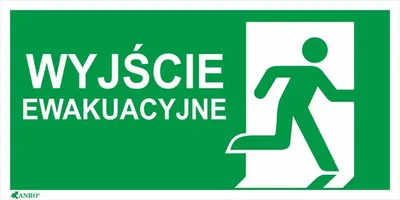 Plakë orientuese ANRO Emergency Exit E002, 150 x 300mm, e gjelbër - 1