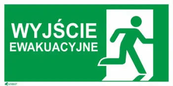 Plakë orientuese ANRO Emergency Exit E002, 150 x 300mm, e gjelbër